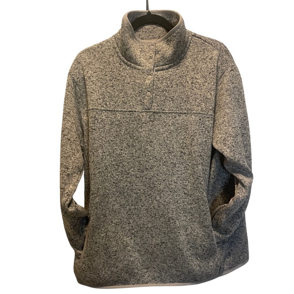 Eddie Bauer - Heather Grey Fleece Pullover - Picture 2 of 13